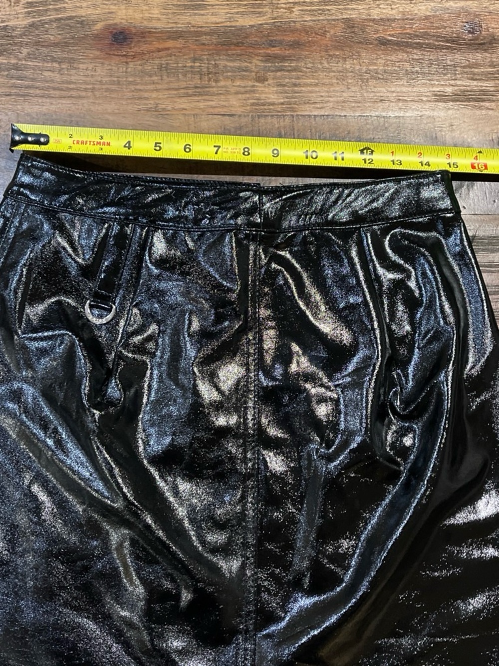 Tripp NYC Black Patent Front-Zip Mini Skirt - Picture 6 of 8